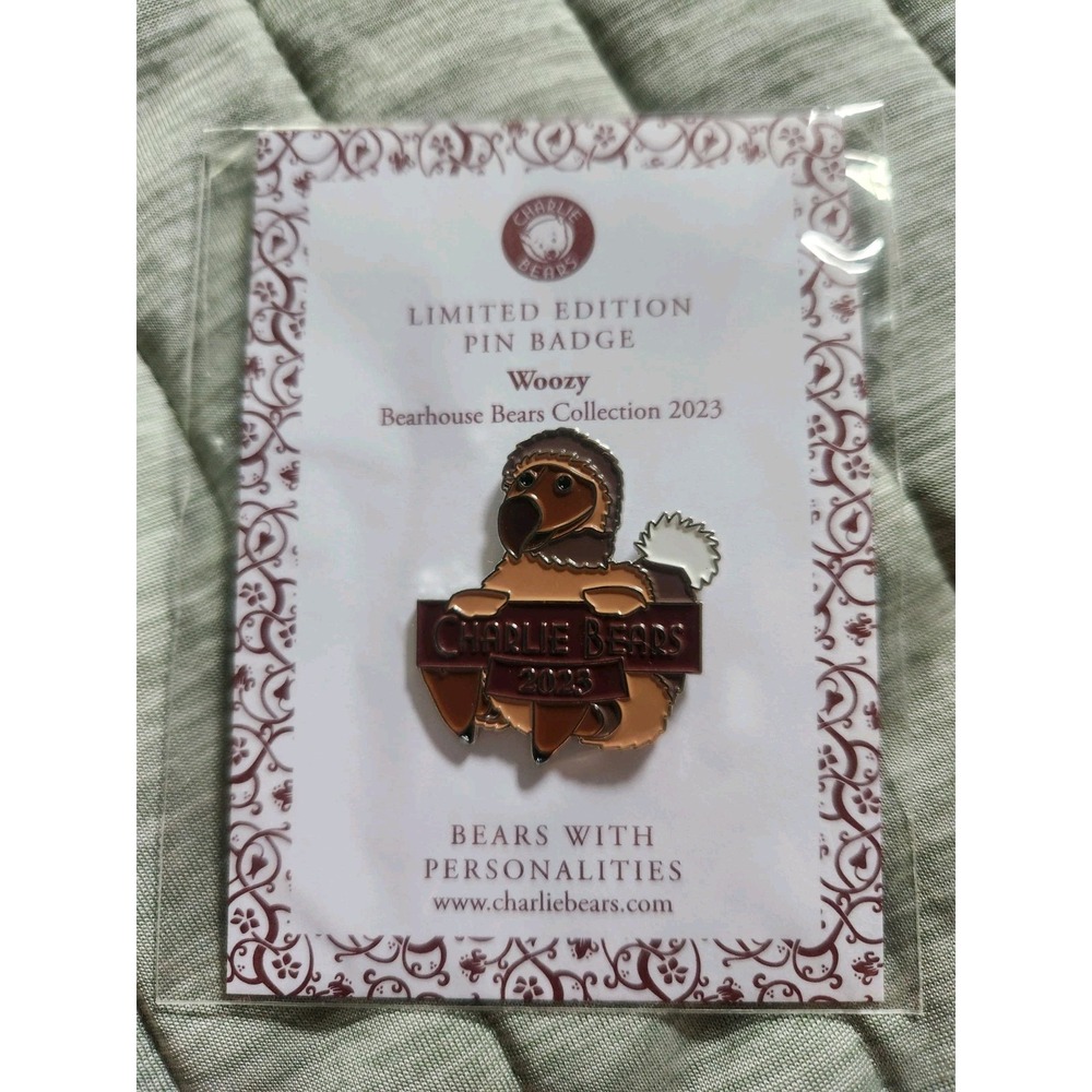 Charlie Bears Limited Edition 500 Pin Badge Woozy 2023 NEW